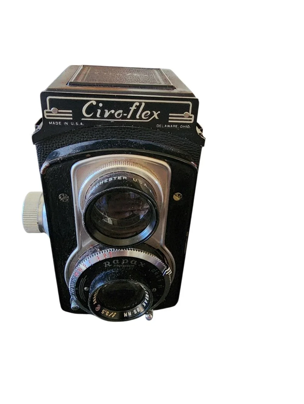 Ciro-Flex Camera Film Wollensack Lens 85mm Antastigmat Ciro Flex Rapax USA